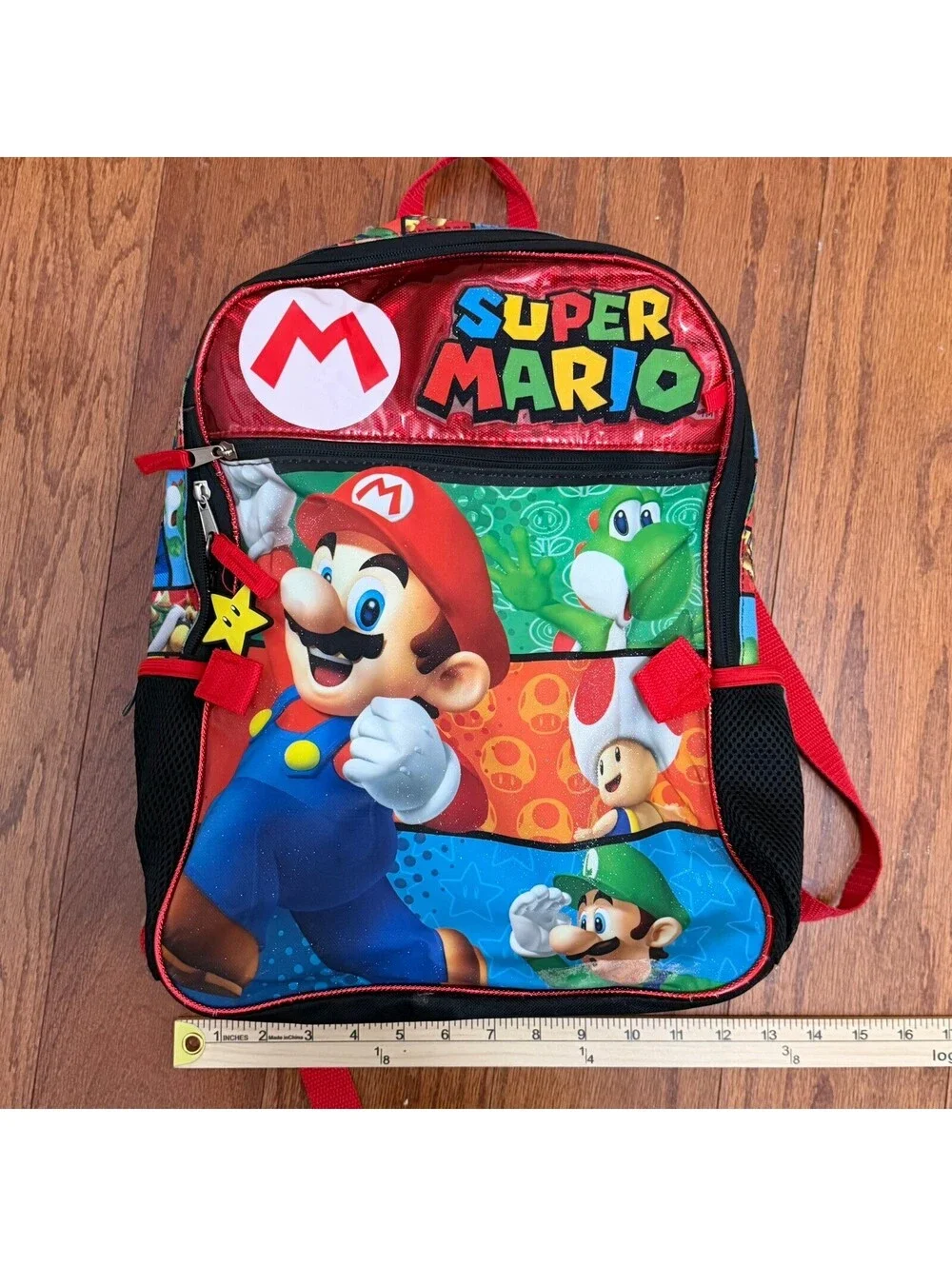 Nintendo Super Mario Bros Bioworld 16” Kids Backpack Mario Luigi Yoshi Toad